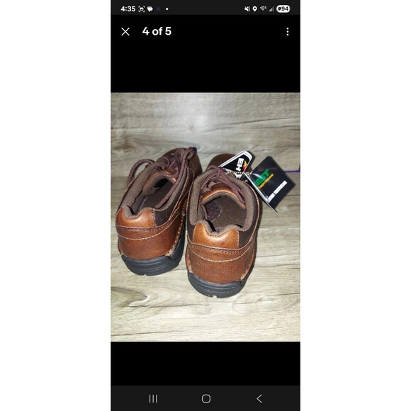 Womens Hytest Opanka Brown Lace-Up Size 10 M Steel Toe - Picture 4 of 5